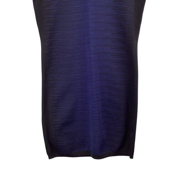 French Connection Dress Size 12 Bodycon‎ Navy & Black Dani Degrade Short Sleeve - Picture 5 of 10